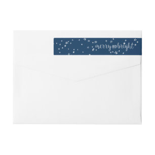 Merry & Bright Holiday Wraparound Address Label