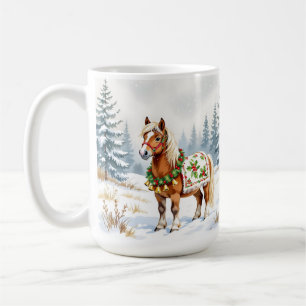 Merry & Bright, Holly Jolly Shetland Pony Christma Coffee Mug