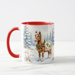 Merry & Bright, Holly Jolly Shetland Pony Christma Mug