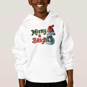 Merry & Bright Kids Pullover Hoodie – Vintage Snow