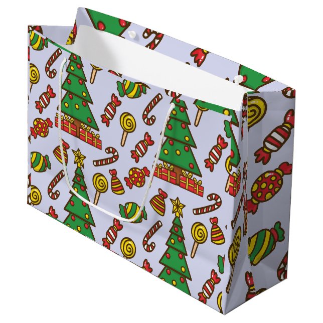 Merry & Bright Large Gift Bag (Front Angled)