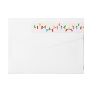 Merry & Bright Lights Christmas Address Label