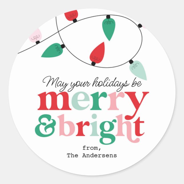 Merry Bright Lights Sticker (Front)