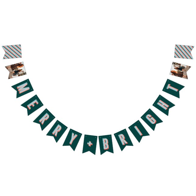 Merry + Bright Marquee Bunting Banner - Green (All)