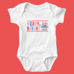  Merry & Bright, Merry Christmas Baby Bodysuit