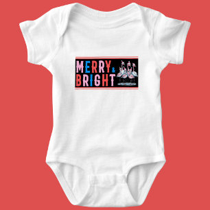  Merry & Bright, Merry Christmas Baby Bodysuit