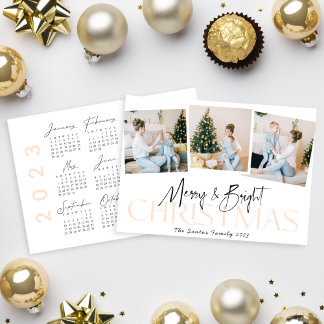 Merry&Bright Modern calligraphy 2023 Calendar