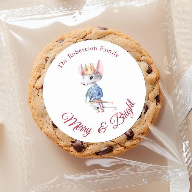 Merry & Bright Nutcracker Mouse Christmas Sticker (Creator Uploaded)