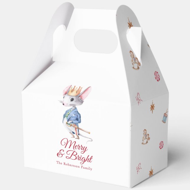 Merry & Bright Nutcracker Mouse Favour Box (Front)