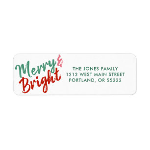 Merry & Bright painted script design