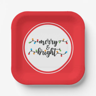 Merry & Bright Paper Plate