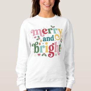 Merry & Bright Pastel Christmas Women’s Sweatshirt
