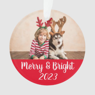 Merry & Bright Personalised Christmas Ornament