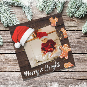 Merry & Bright Photo Christmas Holiday Card