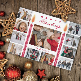 Merry Bright Photo Collage Holiday Card