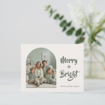 Merry + Bright Photo Family | Custom Holiday Card