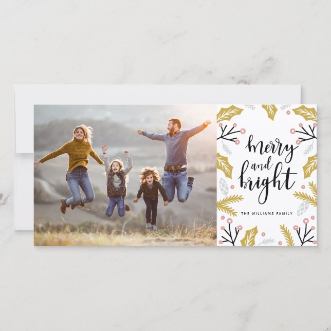 Merry & Bright | Photo Holiday Card (Front)