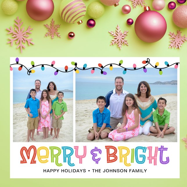 Merry & Bright Photo Holiday Card (Creator Uploaded)