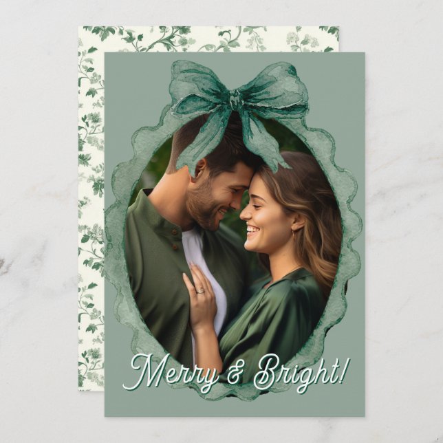Merry & Bright Photo Holiday Christmas (Front/Back)