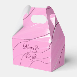 Merry & Bright pink curly doodle design girly mode Favour Box