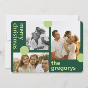 Merry & Bright Polka Dots Multiphoto Christmas Holiday Card