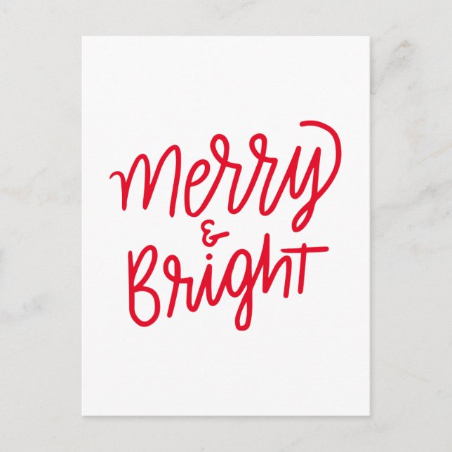 Merry & Bright Postcard (Front)