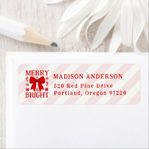 Merry & Bright Red Gingham Bow Christmas