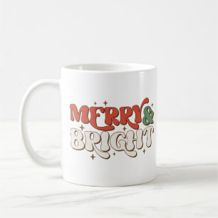 Merry & Bright Retro Christmas Coffee Mug