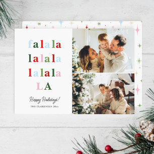 Merry & Bright Retro Family Holiday Card