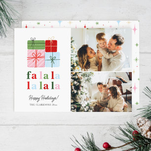 Merry & Bright Retro Family Holiday Card