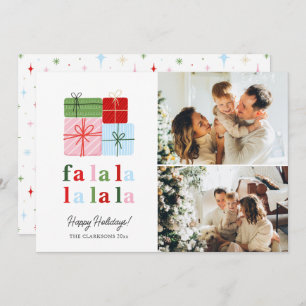 Merry & Bright Retro Family Holiday Card