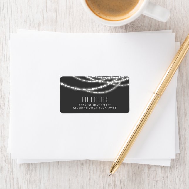 Merry & Bright Sparkles Holiday Address Labels (Insitu)