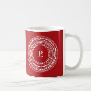 Merry & Bright Sparkles Monogram Chic Holiday Mug