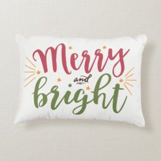 Merry & Bright Sparkling Christmas Accent Pillow