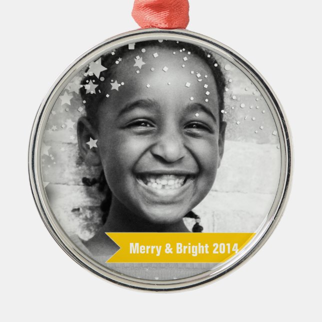 Merry & Bright Stars & Banners Metal Tree Decoration (Front)
