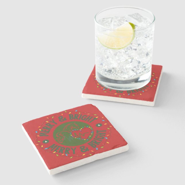 Merry & Bright Stone Coaster (Side)