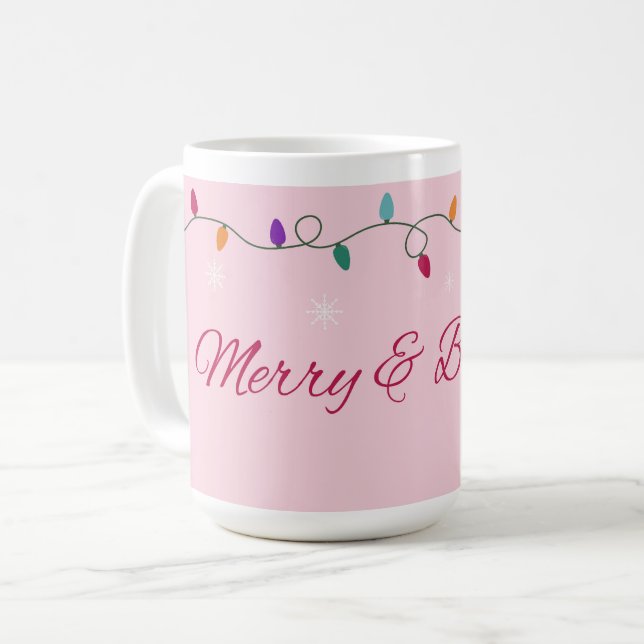 Merry & Bright | Stylish  Coffee Mug (Front Left)