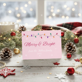Merry & Bright | Stylish  Holiday Card