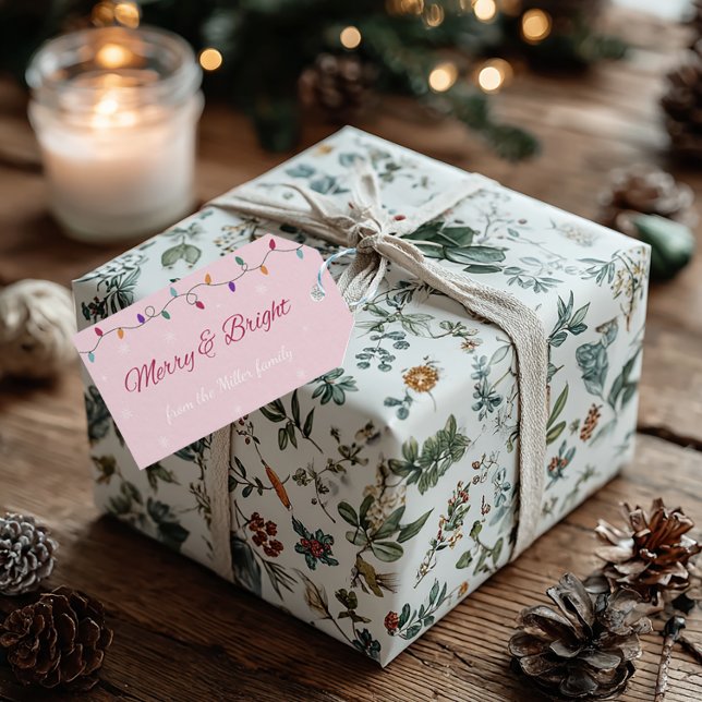 Merry & Bright | Stylish Holiday Gift Tag (Creator Uploaded)