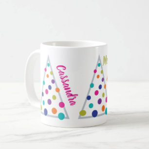 Merry & Bright tree with Name Coffee Mug