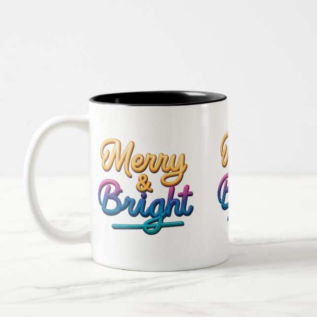 Merry & Bright Two-Tone Mug (11 oz) (Left)
