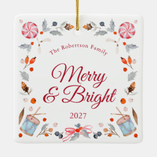 Merry & Bright Vintage Christmas Ornament