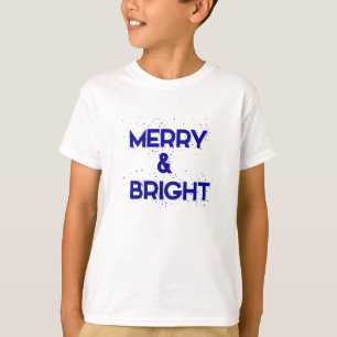 Merry & Bright with snowflakes T-Shirt