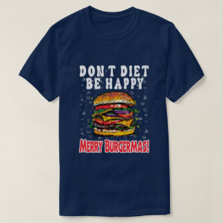 Merry Burgmass - Funny Christmas Hamburger T-Shirt