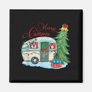 Merry Camper Christmas Santa Camper Camng Truck Xm Magnet