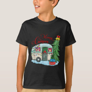 Merry Camper Christmas Santa Camper Camng Truck Xm T-Shirt