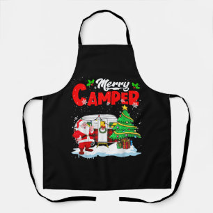 Merry Camper Christmas Santa Camper Camping Truck  Apron