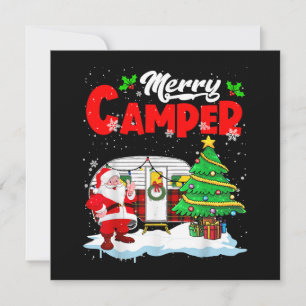Merry Camper Christmas Santa Camper Camping Truck Invitation
