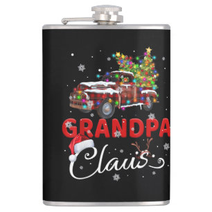 Merry Camper Christmas Santa Camping Truck Family  Hip Flask