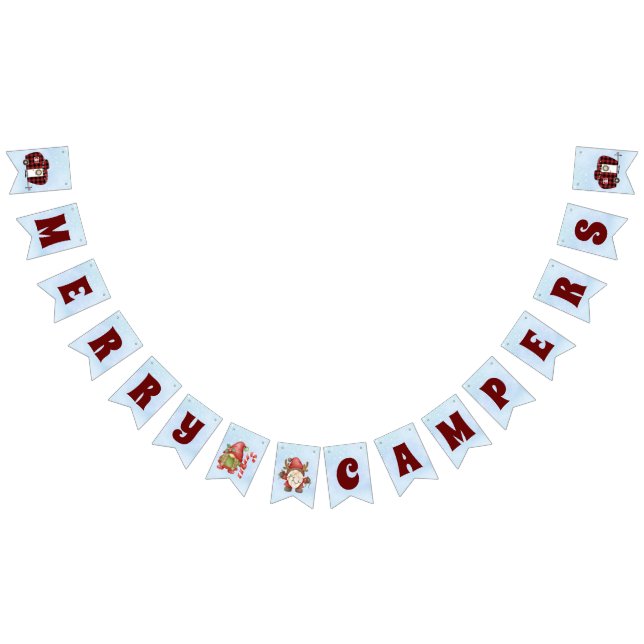 Merry Campers Christmas Banner Gnome Camper Decor (All)